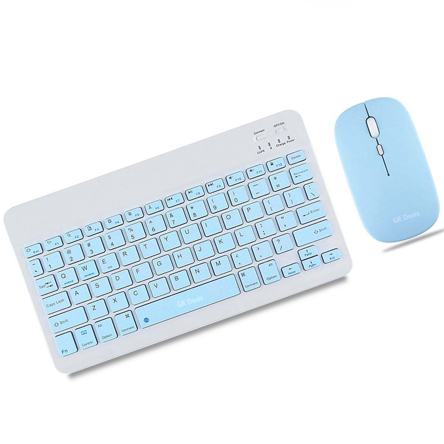 G2800 Slim Wireless Bluetooth Keyboard and Mouse Combo - Mini Multi-Device Rechargeable Keyboard Set for Laptop, Tablet, iPad & Phone, Lightweight Portable Design (Blue)-image-49