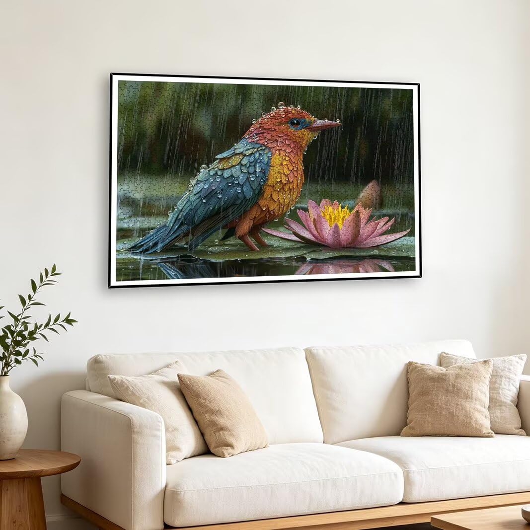 Puzzle 1500 Piezas, Puzzle Pájaro de Madera para Adultos, Regalos -2620
