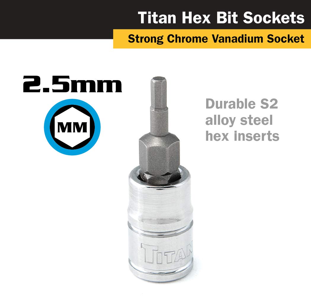 Amazon.co.jp: Titan Tools 15600 2.5 mm 1/4インチドライブ六角