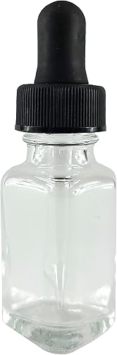 Miniatura 2 de GSC International 406-4-DZ - Vaso de pedernal para botellas, cuadrado francés, transparente, 2 onzas, con montaje cuentagotas (paquete de 12)