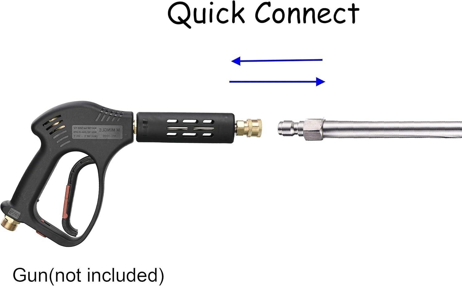 M MINGLE Pressure Washer Undercarriage Cleaner, with 2 Pressure Washer Extension Wand, 1/4 inch Quick Connect
