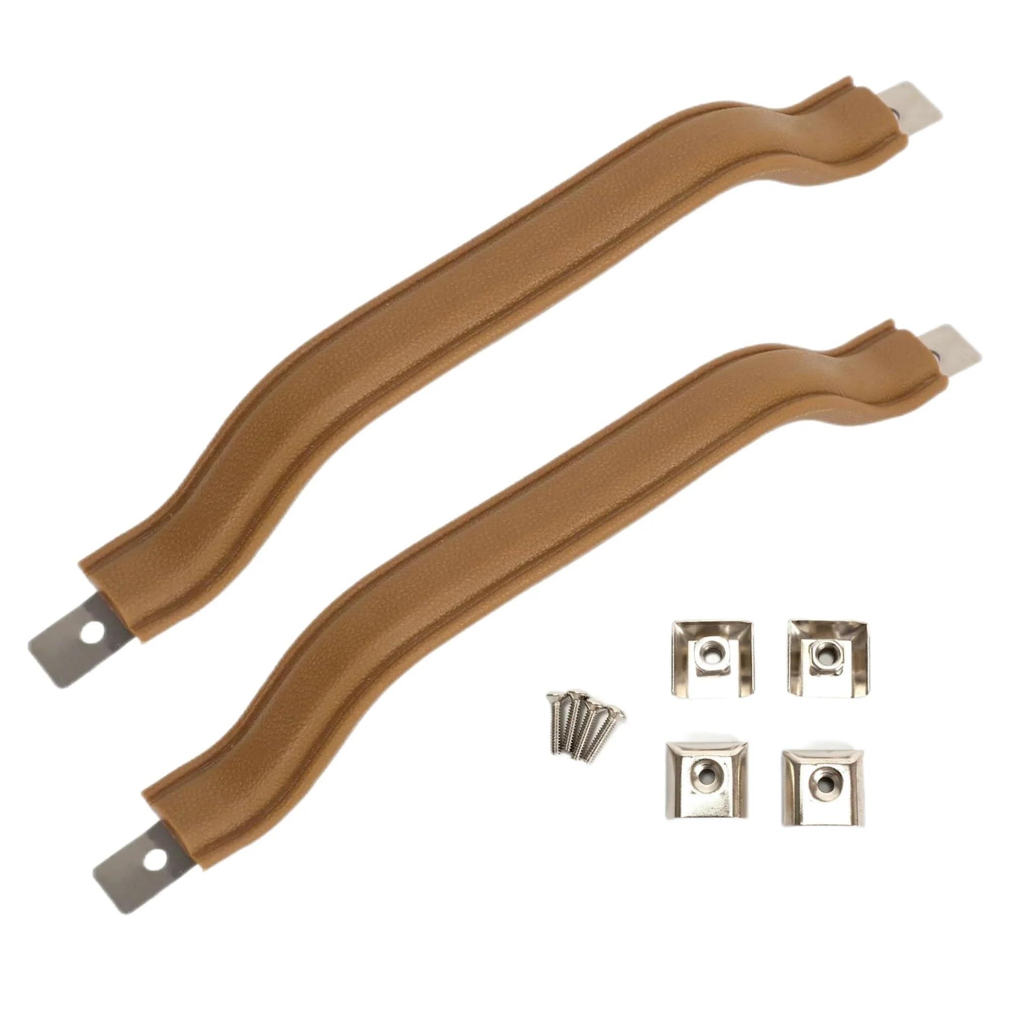 Fhcbutae Brown-2 55009801K Door Handle Pull Front Brown Inside Trim Driver Passenger Side For Jeep Yj For Wrangler 1987-1995(Brown-2)