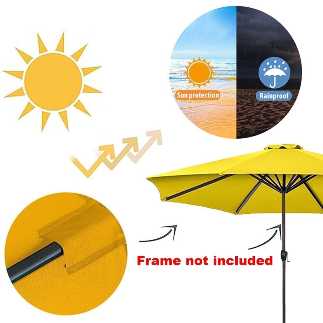 Pokrowiec na parasol Φ2M/Φ2,7M/Φ3,0M, wodoodporny i oddychający, do żeber 6/8, idealny do basenu na patio, plaży lub jako trwałe schronienie na zewnątrz.
