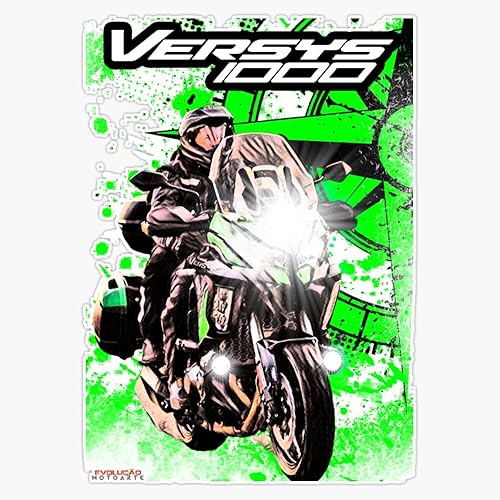 Kawa Versys Touring 1000 Rider - Adhesivo de vinilo impermeable para coche, laptop, ventana, parachoques de 5 pulgadas