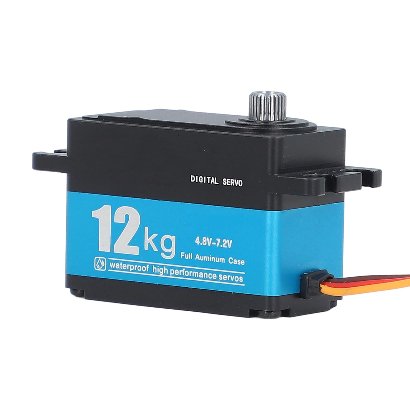 SEAFRONT Servo de 12 Kg Engranaje de Metal Completo de Acero para Brazo Robot Drone y Coche con Dirección Digital 90 Grados