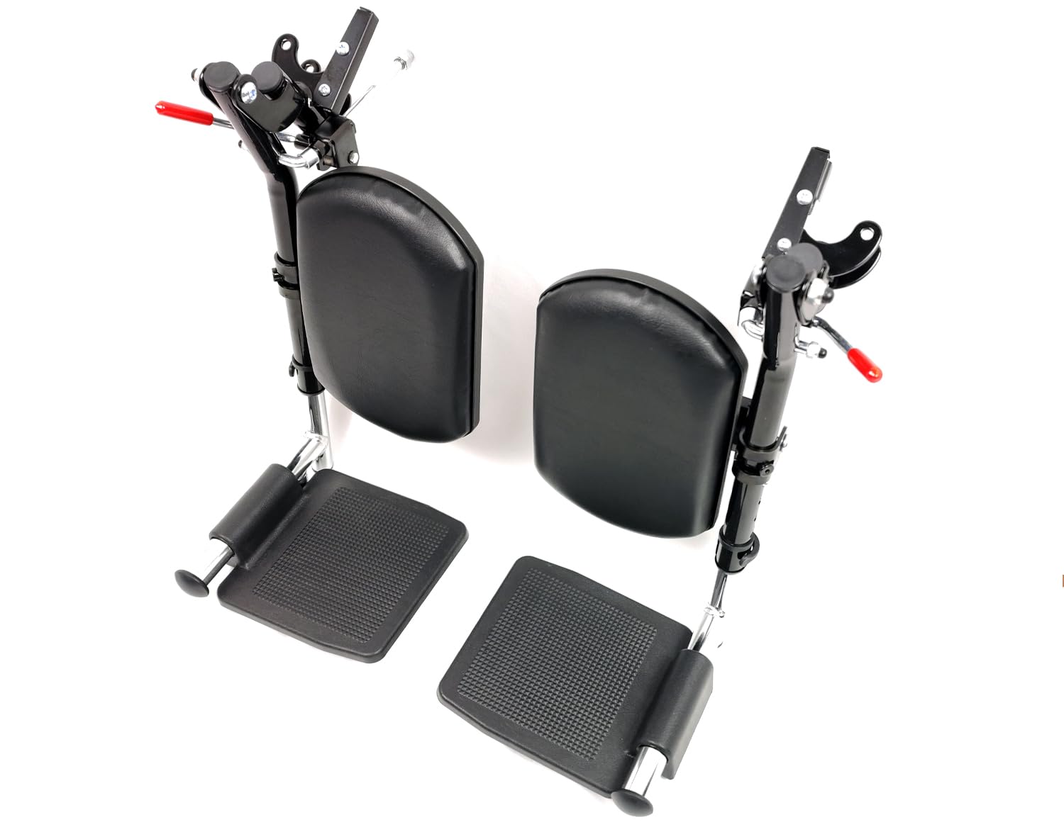 Reposapiés Elevables Para Silla De Ruedas Con Almohadilla Acolchada Para Pantorrillas De Material Compuesto Compatible Con Silla De Ruedas Reclinable Y Estándar Color Negro
