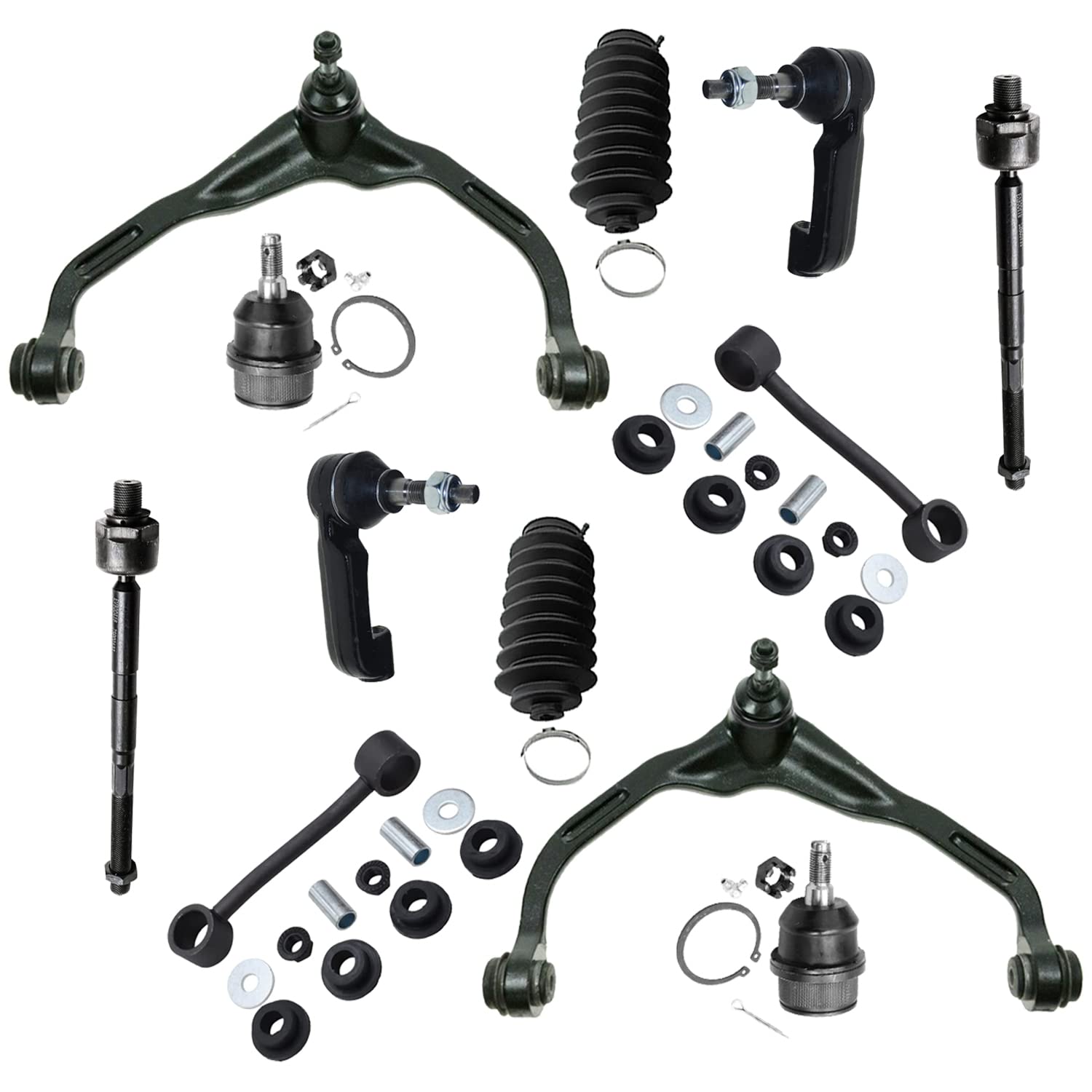 Buy Detroit Axle Front Upper Control Arms + Lower Ball Joints + Inner
