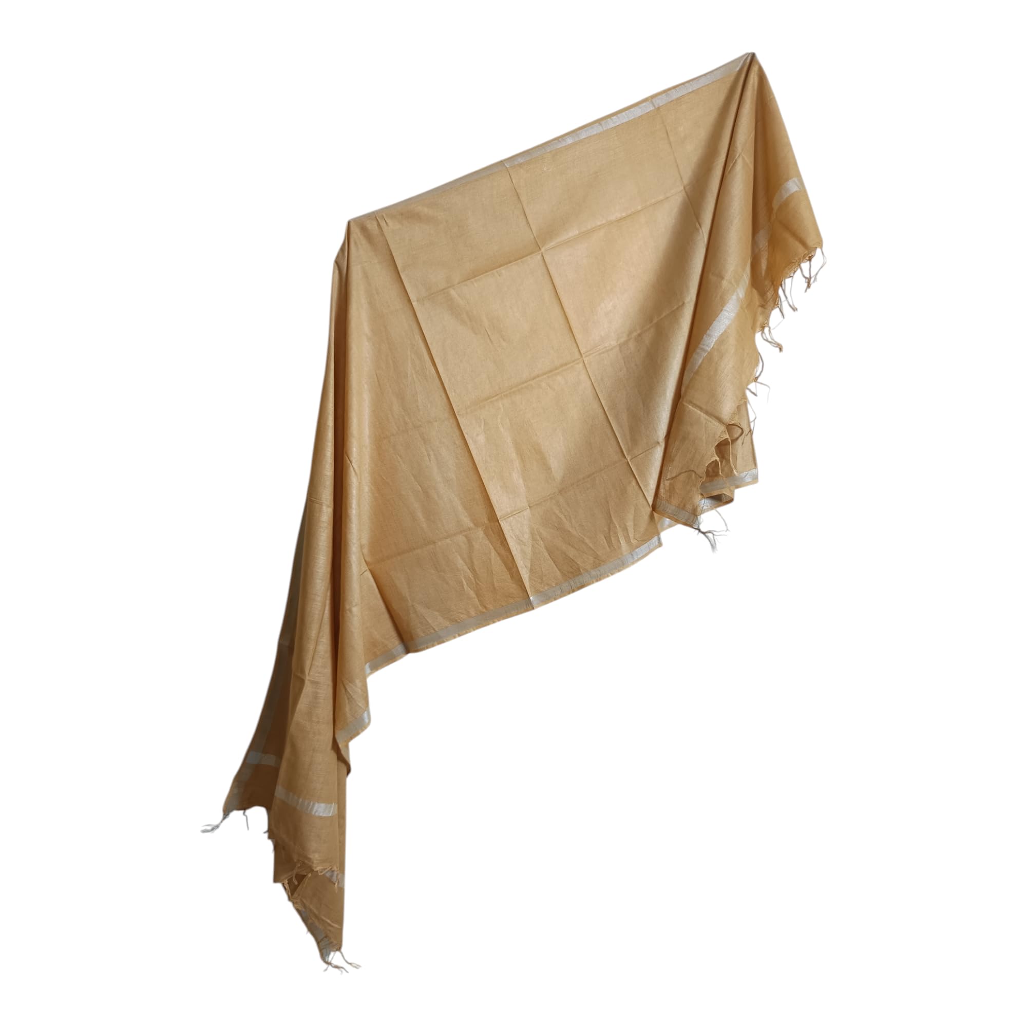 Solid Trendy Linen Cotton Chanderi Pure Quality Soft Plain Silver Border Dupatta Summer Season Special Chunni For Womens and Girls Full length 2.30m widths 75cm-picture-34