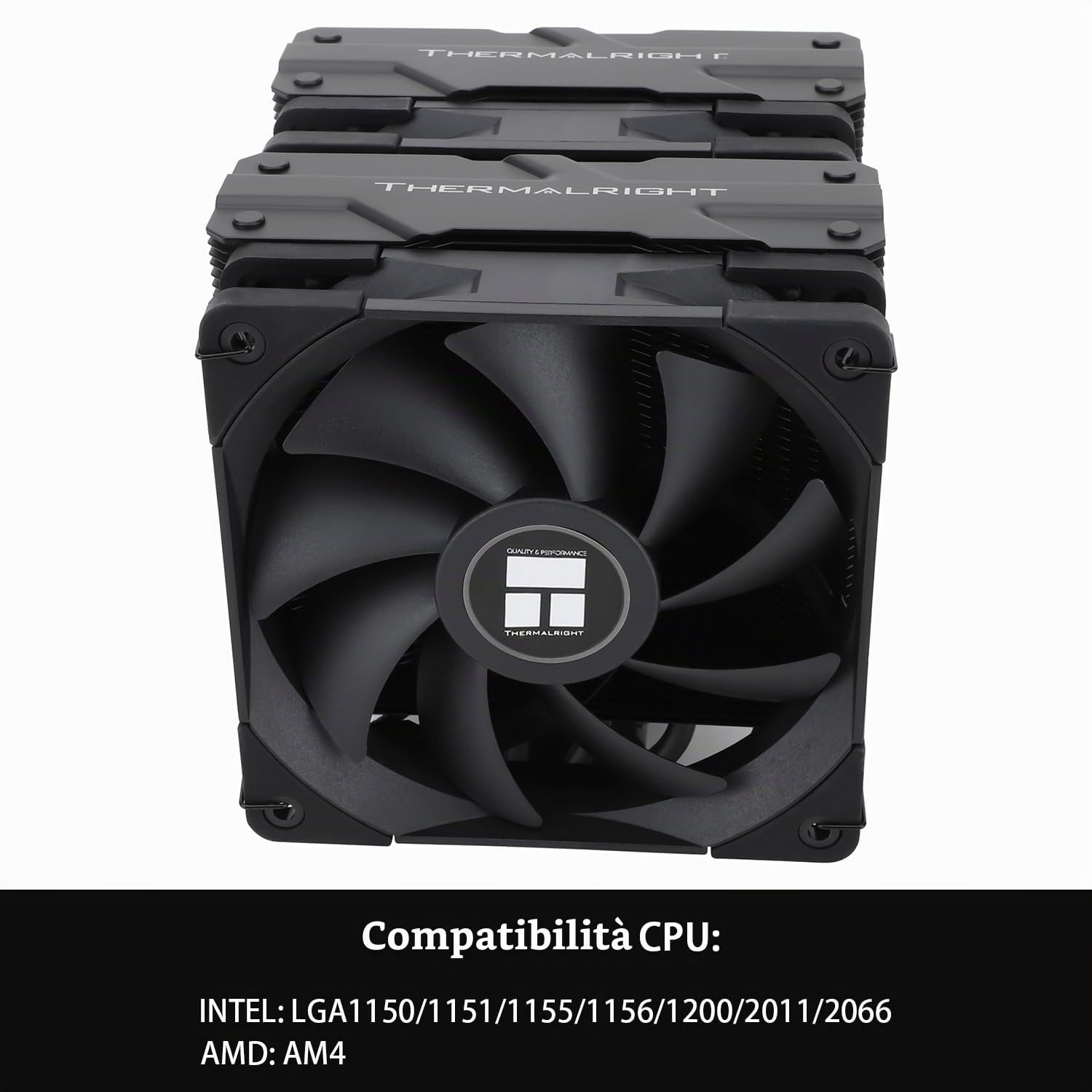 Thermalright Peerless Assassin 120 Black raffreddatore ad aria per CPU, 6 tubi di calore, doppia ventola TL-C12B PWM da 120 mm, tecnologia AGHP, per AMD AM4 AM5/Inte 1700/1150/1151/1200/2066/2011