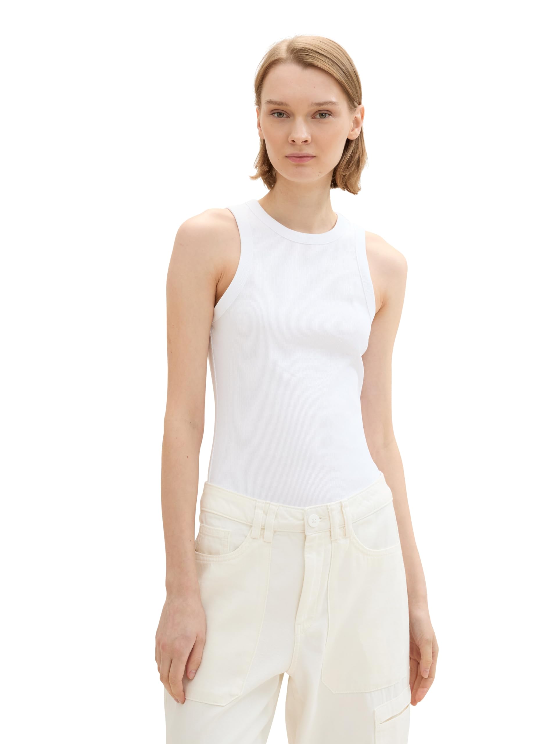 TOM TAILOR Denim Women's Basic Tank Top with Rib