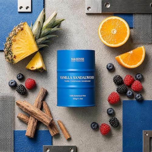 Image of M&SENSE Tropical Fruit Soy Scented Candles Natural Non Toxic,