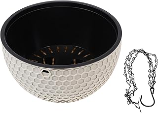 Vaso de pendurar moderno redondo para plantas de flores, design de mosaico, cesta de pendurar no teto, suporte de plantas para pendurar na parede para casamentos, ambientes internos e externos