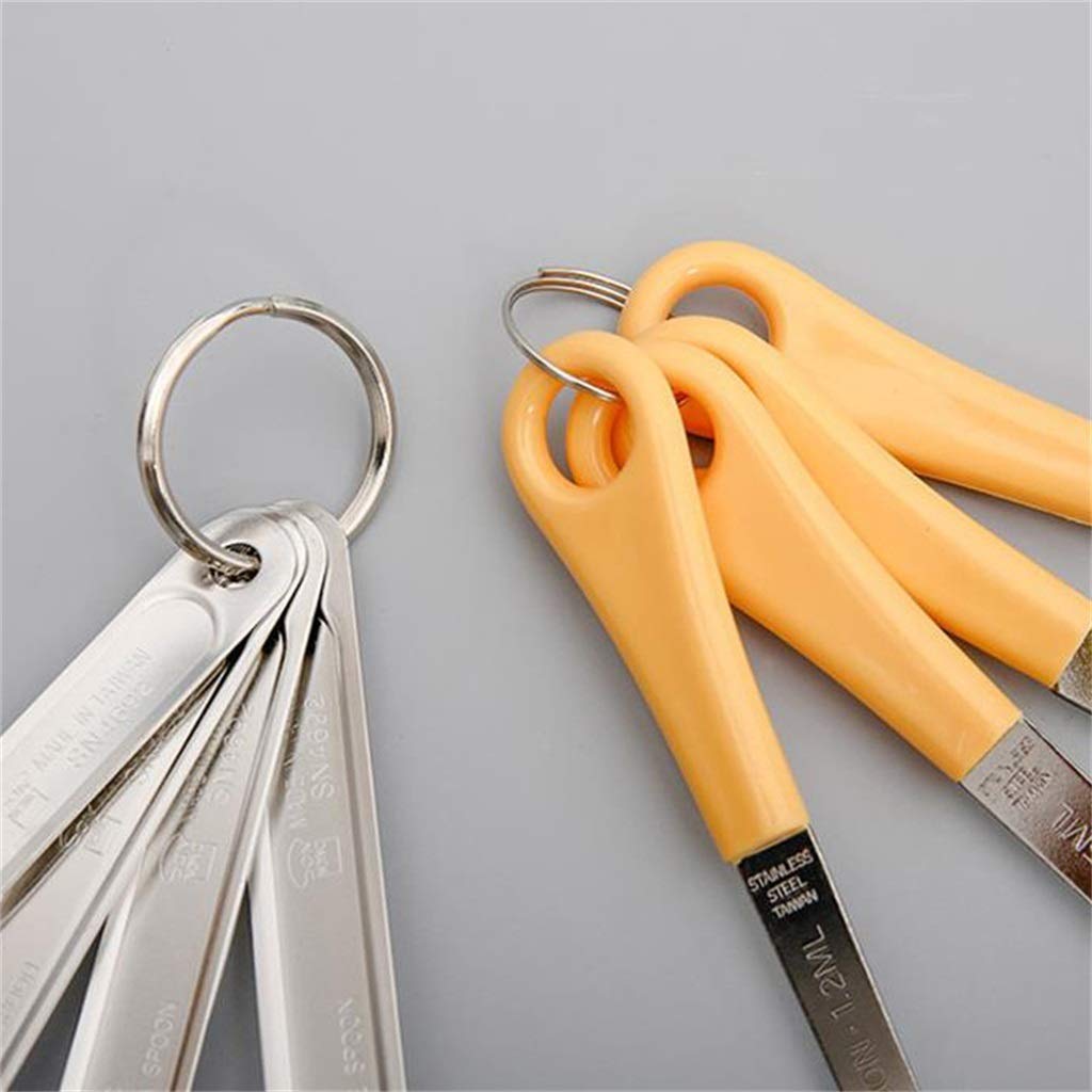 Cuillère À Mesurer, Acier Inoxydable Ensemble De Quatre Pièces Gel De Silice Antidérapant Manipuler Cuisson Petits Outils (Color : B)