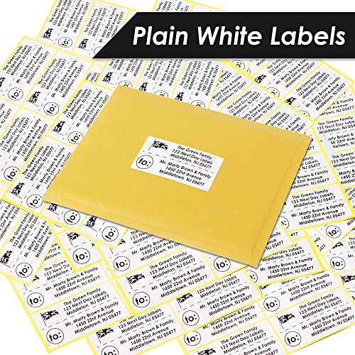 96 Plain White Sticky Labels - Self-Adhesive Address Labels Stickers, 95X45Mm, Blank Postage Stickers, Perfect For Postage, Large Size, Matt Surface #TOP5