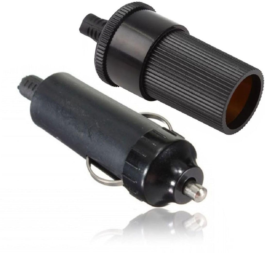 Combo Set of Universal 12V Car Cigarette Lighter Male & Female Socket Plug-image-3