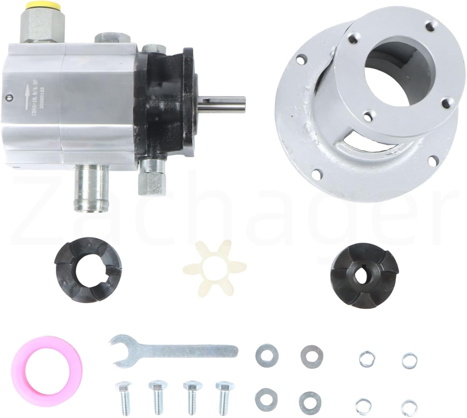 Hydraulic Pump Log Splitting Pump Build Repair Kit—16 GPM 2-stage pump, coupler, mount, and hardware—fits 1-inch engine crankshaft, DIY project or repair. Flow 16 GPM @ 3600RPM