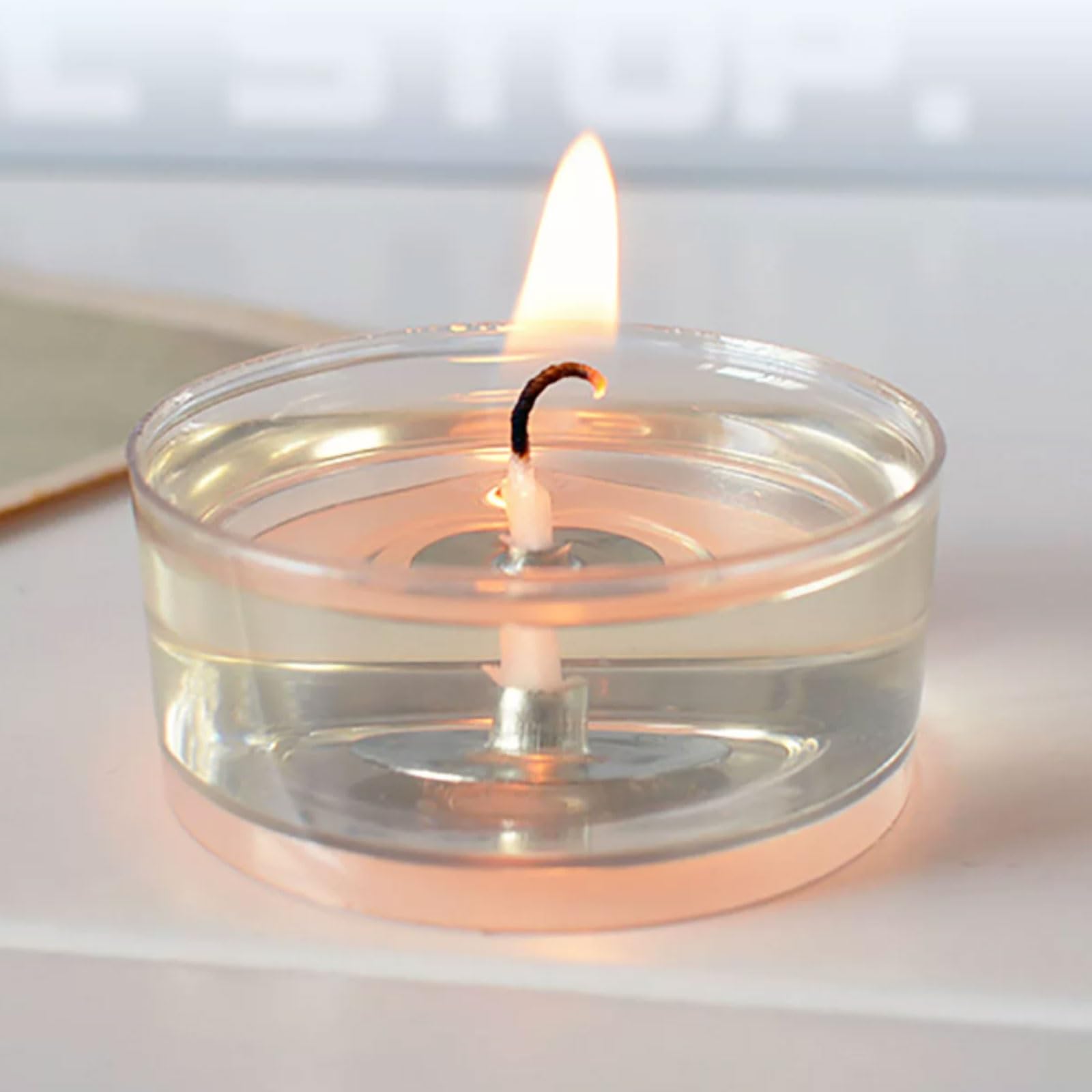 Exquisito Velas de plástico hechas con cera de coco Natural y mecha de algodón, vela reutilizable for vacaciones en casa, relajación y Spa, 50 Uds. meloso