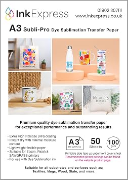 Dye Sublimation A3/A3+ Printer Bundle - Sublimation Compatible ET-14000 Inc. Inktec Sublinova Inks, Sublimation Paper & ICC Profile