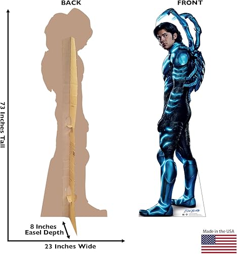 Miniatura 7 de Cardboard People Blue Beetle - Soporte de cartón de tamaño real, DC WB Blue Beetle (película de 2023)
