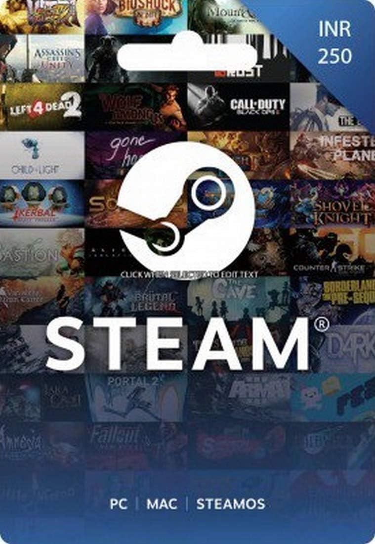 INR 250 Steam wallet code (Digital Code- Email Delivery within 1 hour)