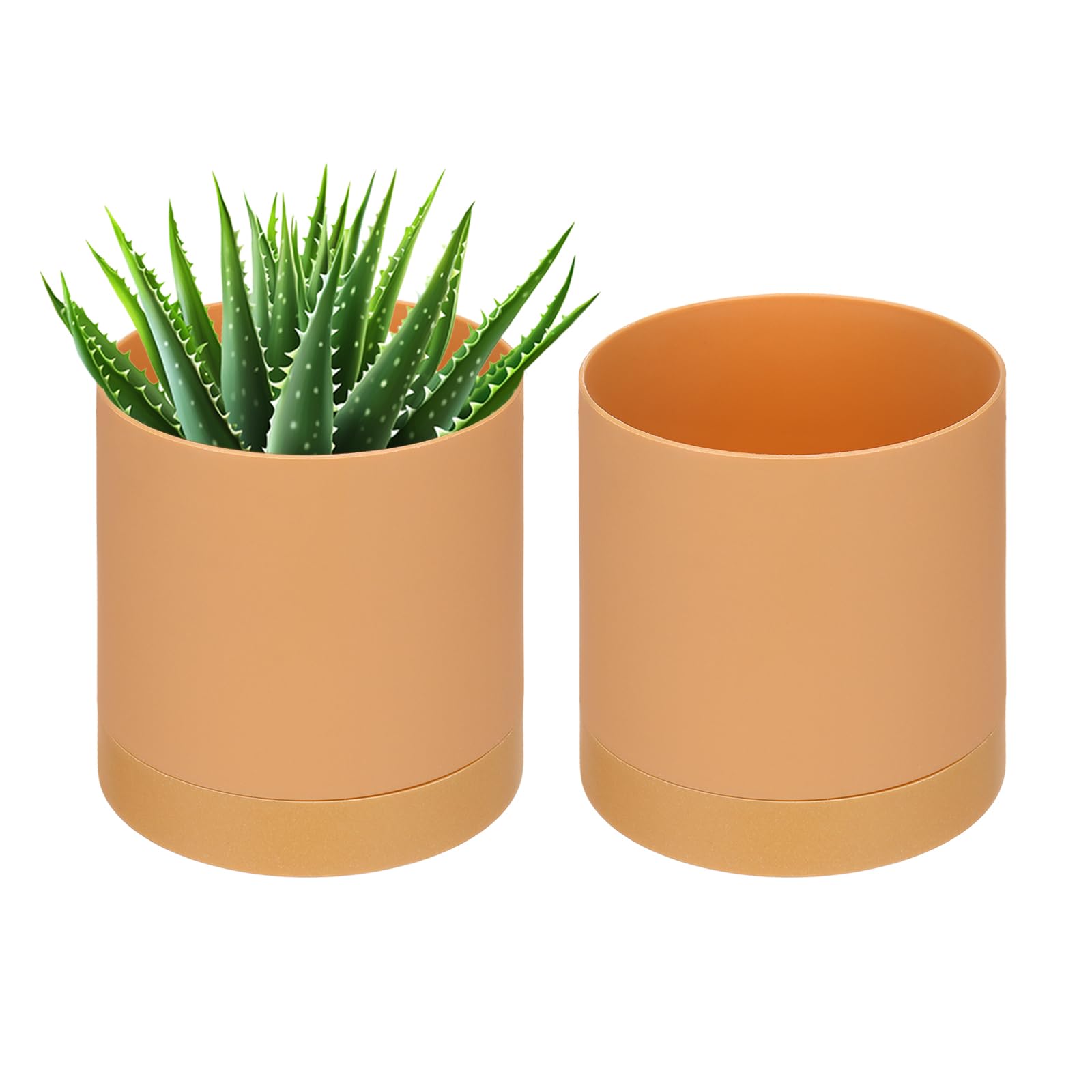 PATIKIL 4 Inch/10cm Plastic Plant Pots