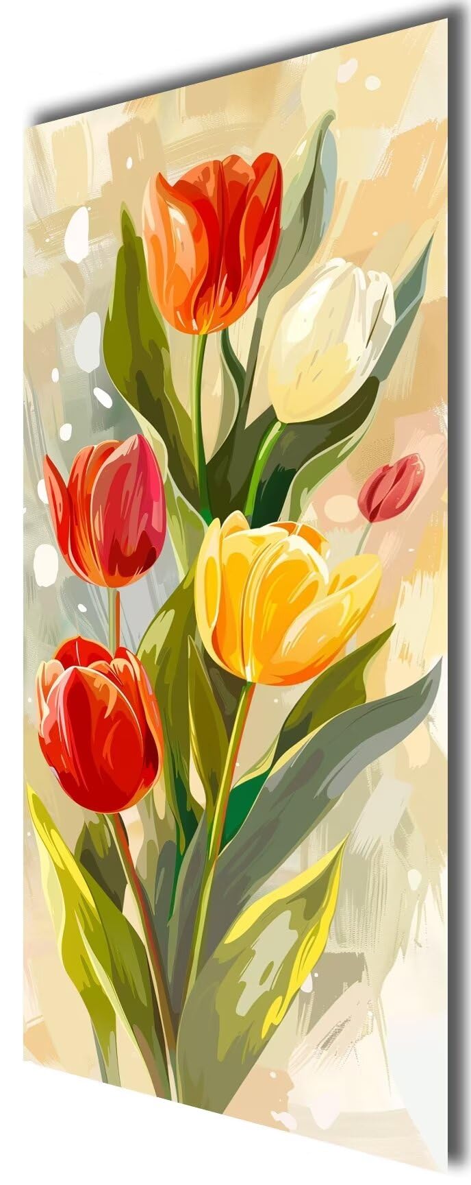 Pintar por Numeros Flor Planta Pintar por Numeros Adultos 40x100 cm Sin Marco,Lienzos Numerados para Pintar por Numeros Niños DIY Kit de Pintura por Numeros con 3 Pinceles,Hogar Decoración Regalo yf77