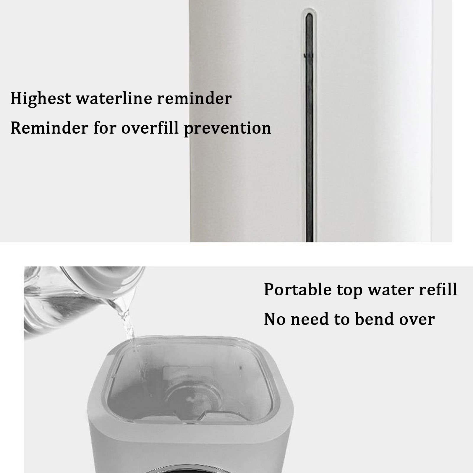 Umidificatore da pavimento con riempimento dall'alto Purificatore d'aria Silenzioso Nebulizzatore da pavimento Umidostato Diffusore di oli essenziali Modalità nebulizzazione regolabile Umidità costa