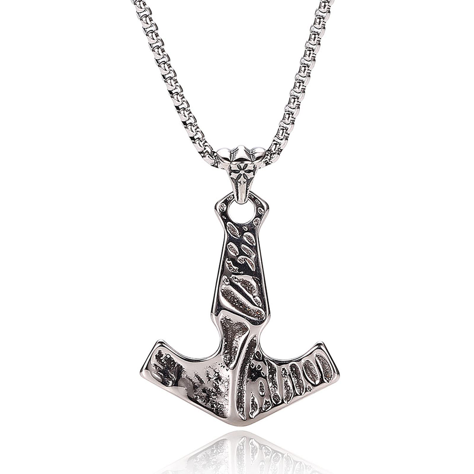 Collier hache Viking bijoux hommes pendentif tendance en métal