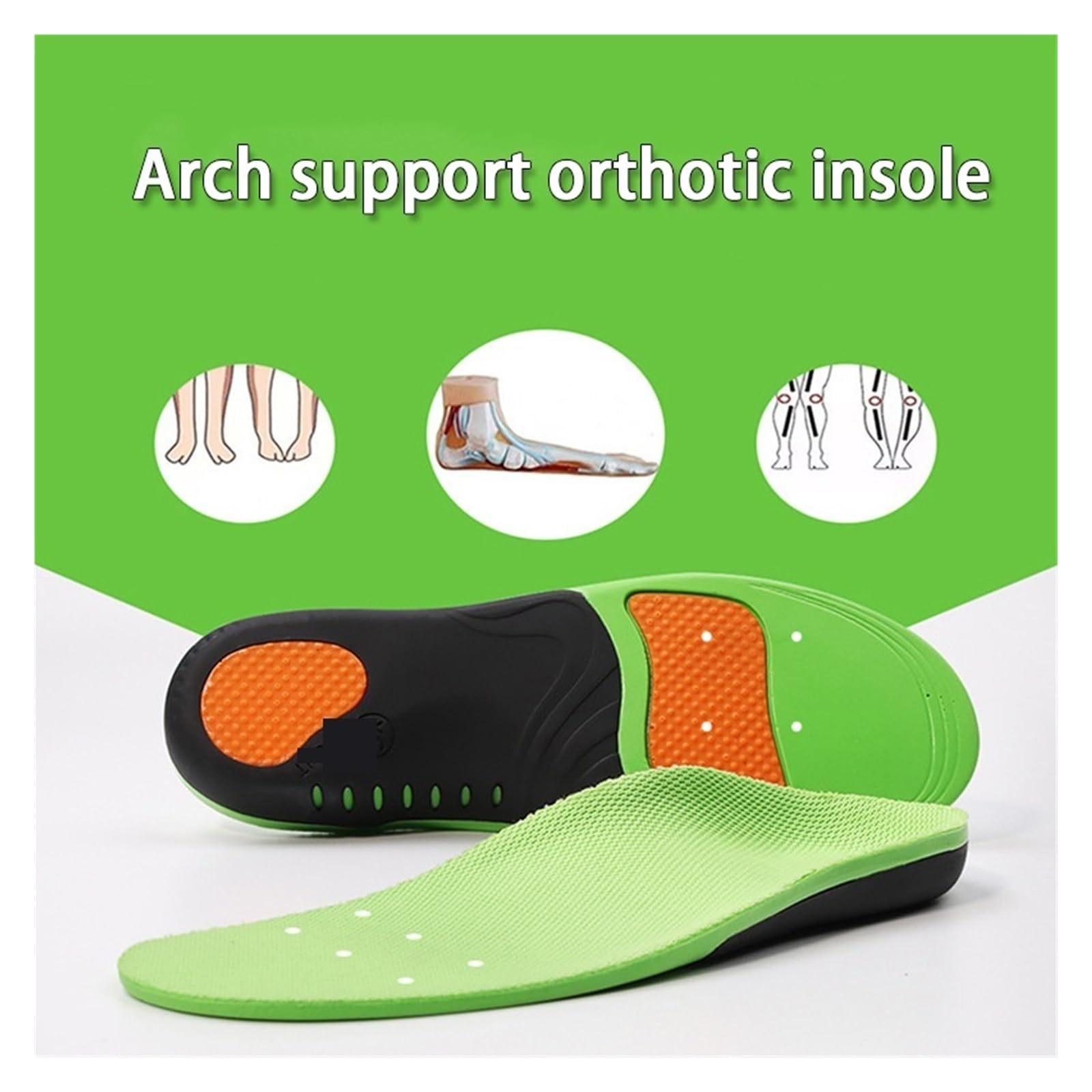 Plantillas Ortopédicas Plantillas ortopédicas con soporte for arco de pie plano, plantillas deportivas flexibles suela amortiguadora