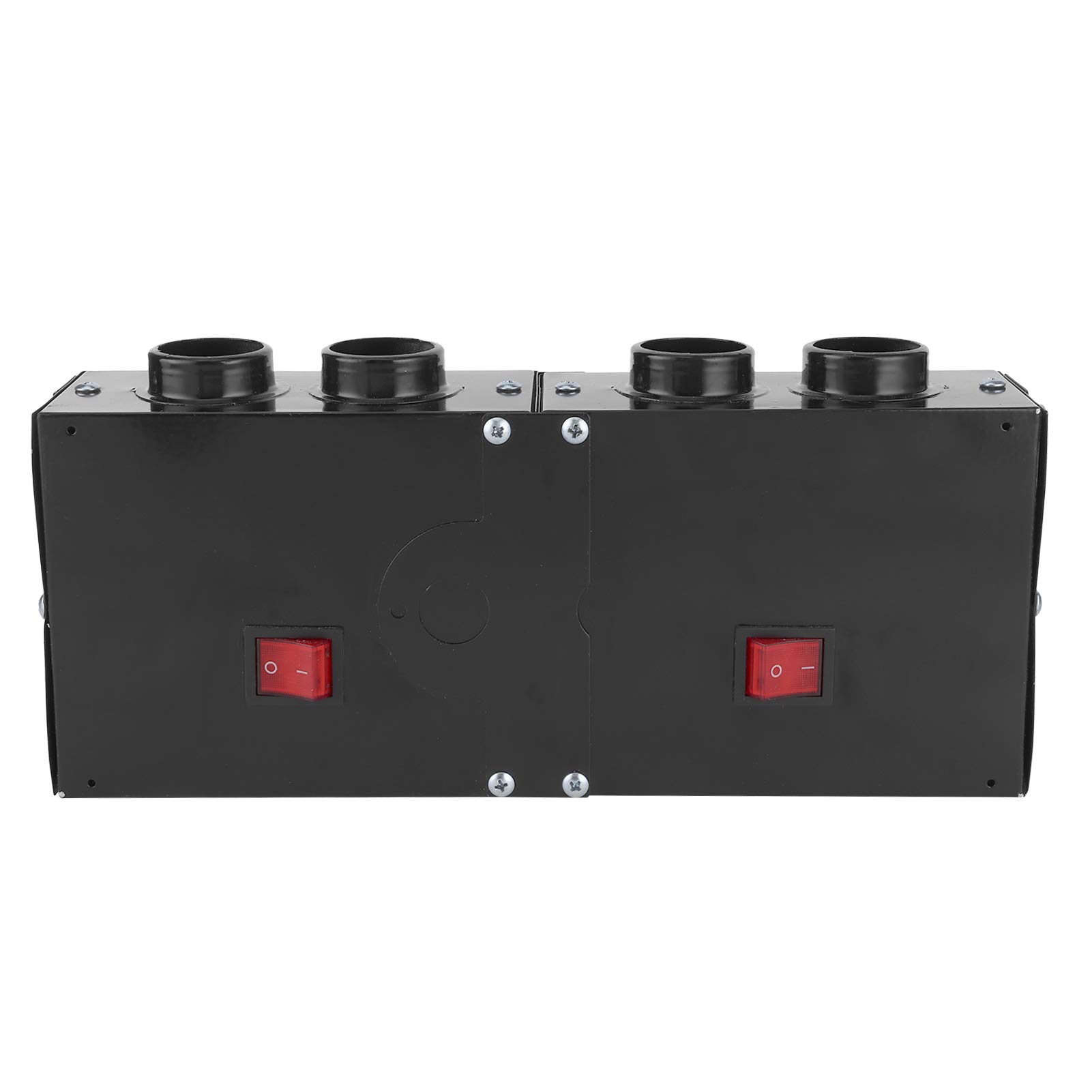 12V Auto Heizlüfter (800W) mit 4 Lüftungsöffnungen - Entfroster & Entfeuchter für Windschutzscheibe - Fußraumheizung - Einstellbare Leistung - Schwarz