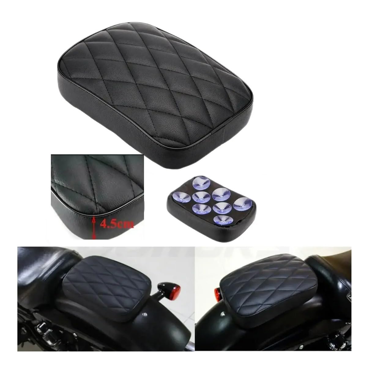 Sella pilota passeggero per moto 8 Ventose Per Sedile Passeggero Posteriore Per Moto 883 1200 Per Chopper Per Bobber Accessori Universali