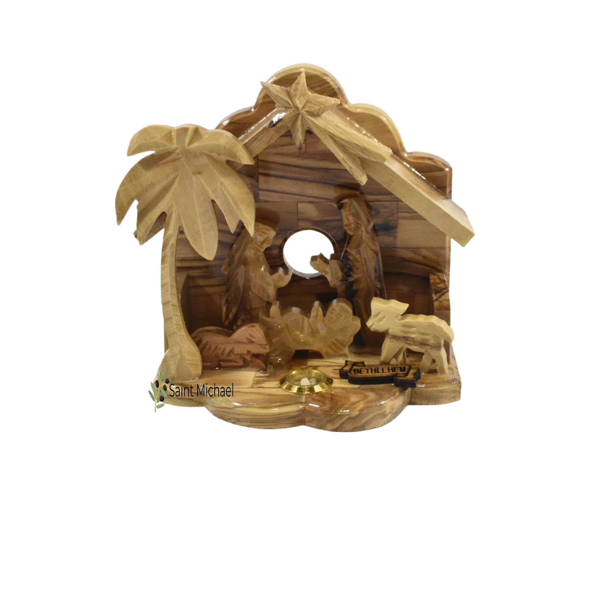 Buy Small Bethlehem Nativity Set for Christmas Indoor, Olive Wood