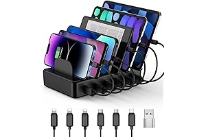 50W 6-Port USB Charging Station: Power Up Multiple Devices Simultaneously