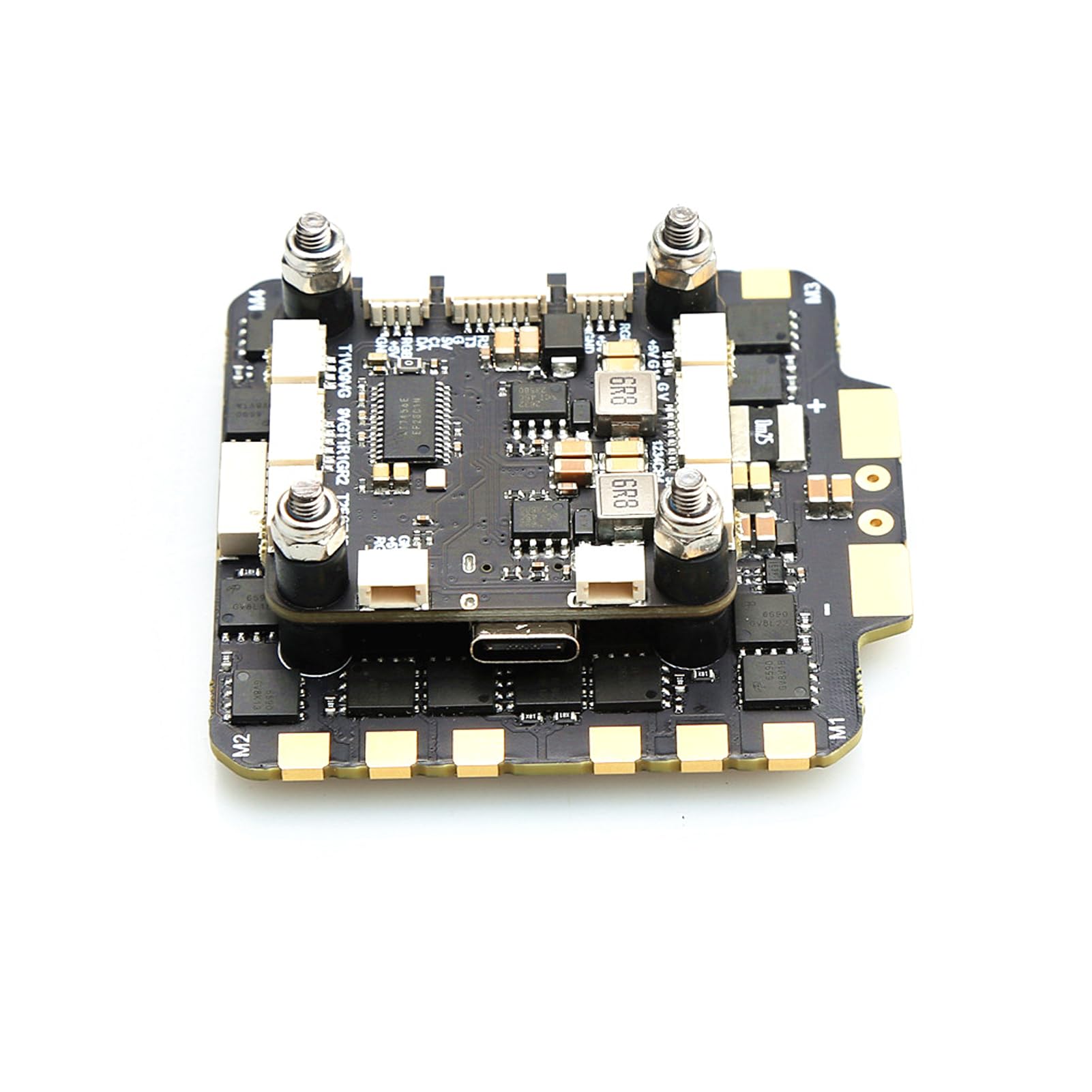 RiToEasysports Kontroler Lotu F722 z 80A 4w1 ESC STM32F722RET6 3 do 8S LiPo 16MB Blackbox Podwójny BEC 5V 10V dla FPV Freestyle Racing Zdalnie Sterowany Quadcopter (BLACK #-3)