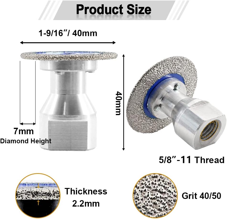 SHDIATOOL Diamond Saw Blades Mini Cutting Disc for Marble Granite Stone Concrete Masonry on Angle Grinder 3pcs 40mm