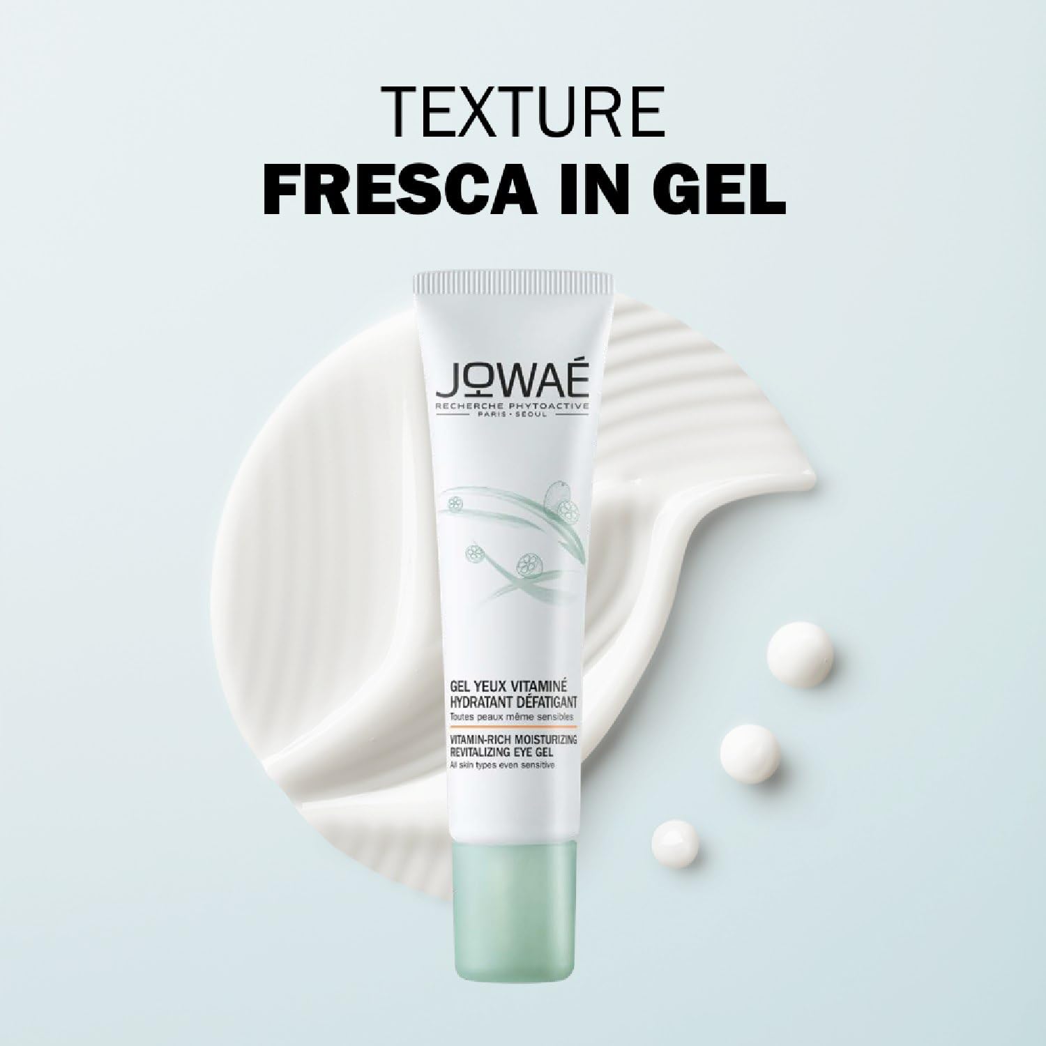 JOWAÉ Gel Occhi Vitaminizzato Idratante Anti Fatica con Kumquat, per Tutti i Tipi di Pelle, anche Sensibile, Formato da 15 ml, 1