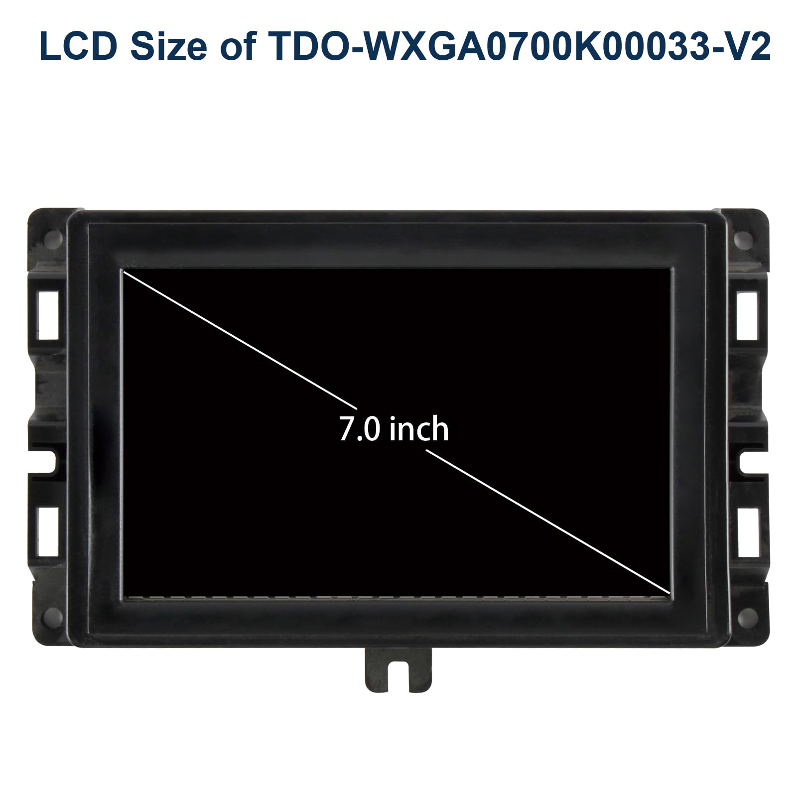 per TDO-WXGA0700K00033-V2 TDO-WXGA0700K00057-V1 LCD Schermo sostituzione per Jeep Compass 2017-2020 LCD Display Touchscreen Digitizer Assembly con Cornice, 7 pollici (Not per Uconnect 4C / UAQ/UAS)