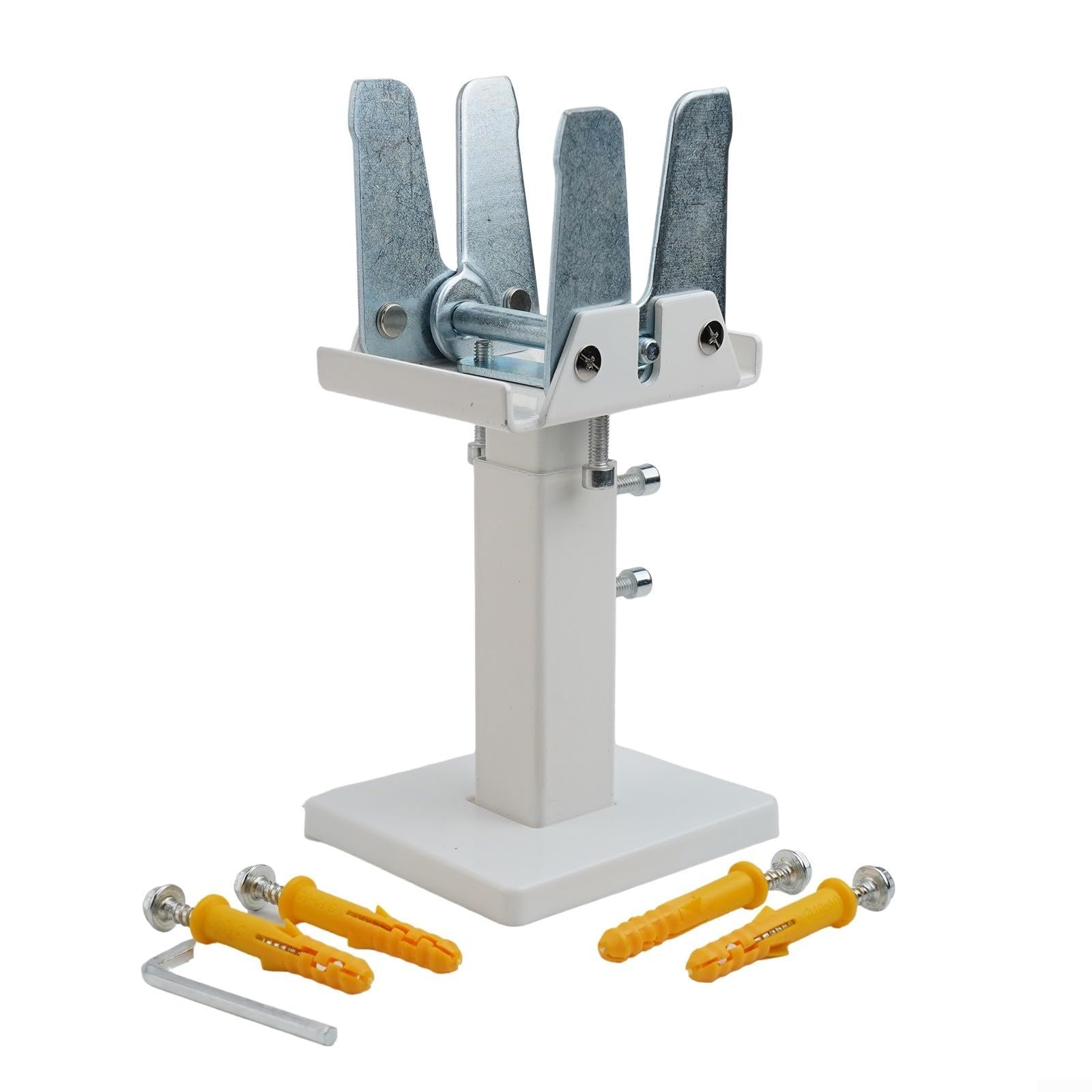 Soporte de suelo para radiador de panel de acero, altura ajustable de 14 a 21 cm, juego de soportes seguros con tornillos y llaves para calefacción doméstica, 2 piezas