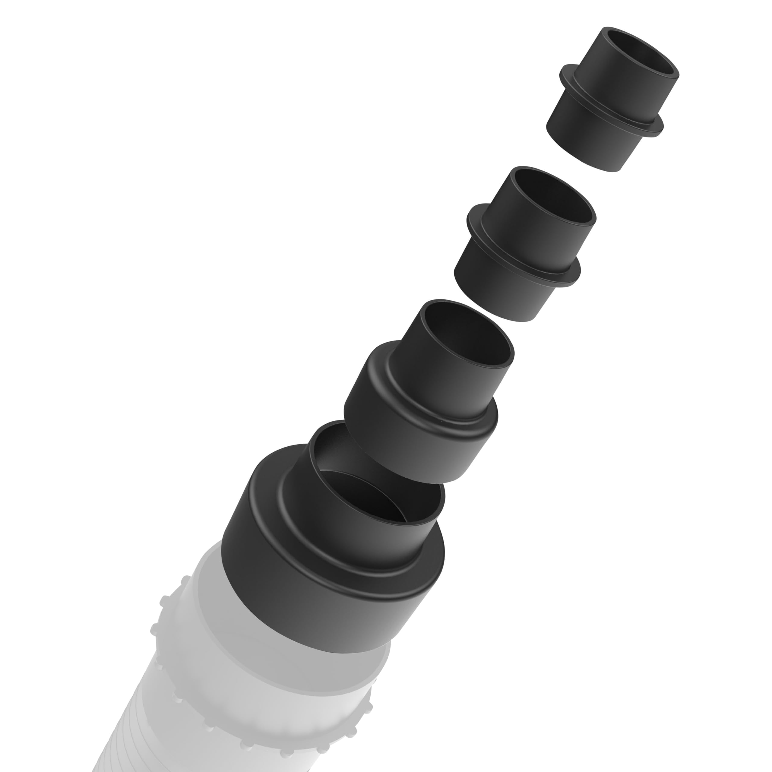 Güde 55171 zestaw adapterów do systemu odsysającego 100-28 4-częściowy (pasuje do urządzenia odsysającego Güde #55136 GAA 50, Güde #55137 urządzenie odsysające GAA 65 i Güde #55442 GAA 65.1) czarny