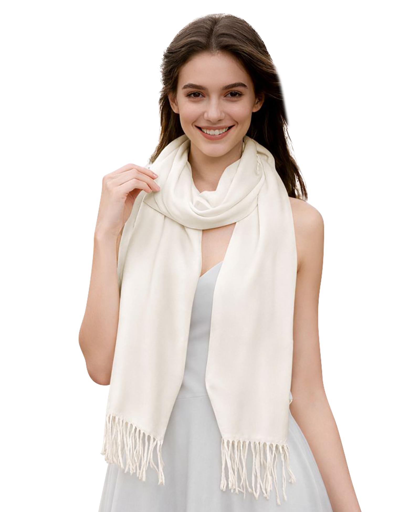 Ladies Scarf Women Pashmina Shawls Wraps Brides Bridesmaids Wedding Evening Dresses Solid Color