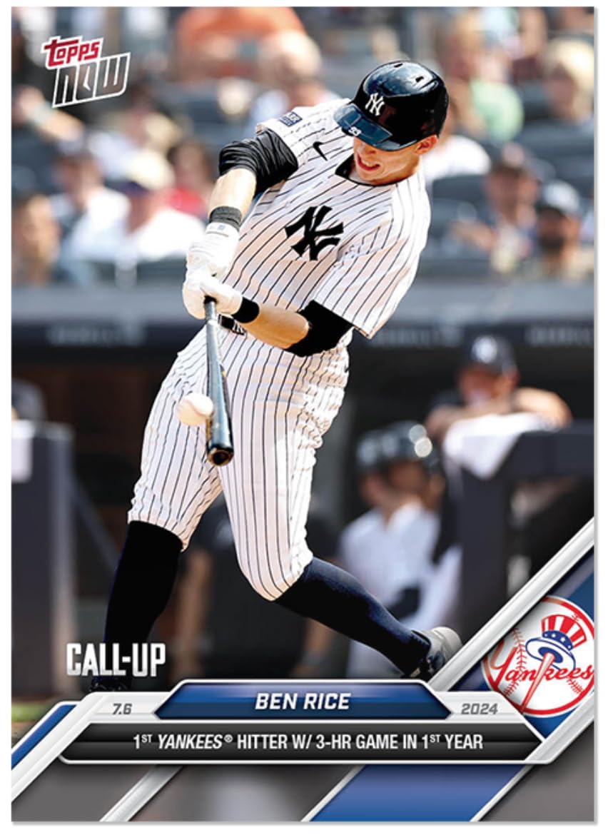 Amazon.com: 2024 T Now Ben Rice #388- RC Rookie 1st Yanks Hitter w