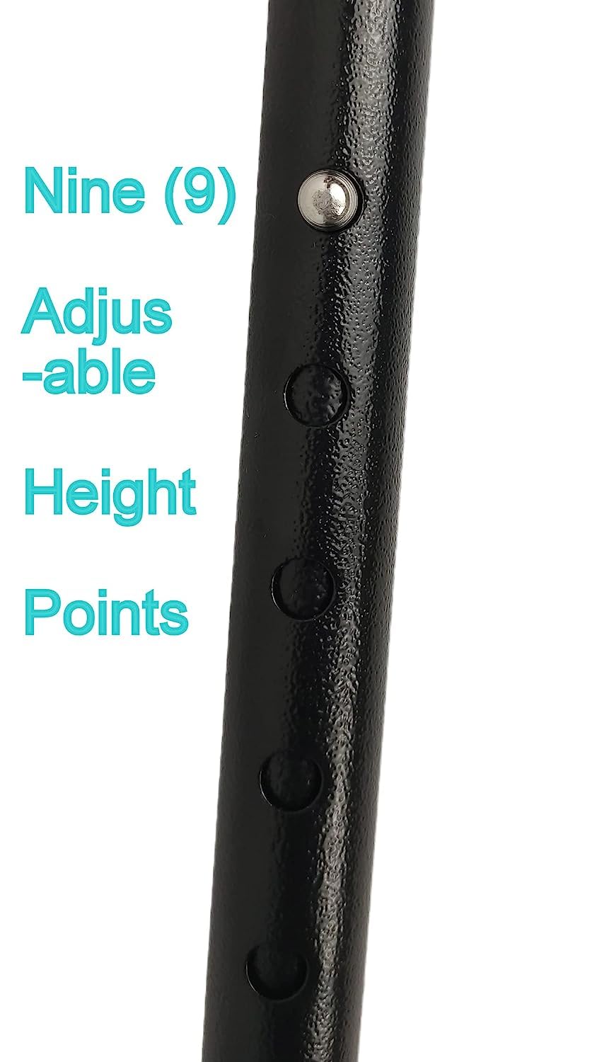 Muleta de codo negra - Material universal (ajustable) de hierro