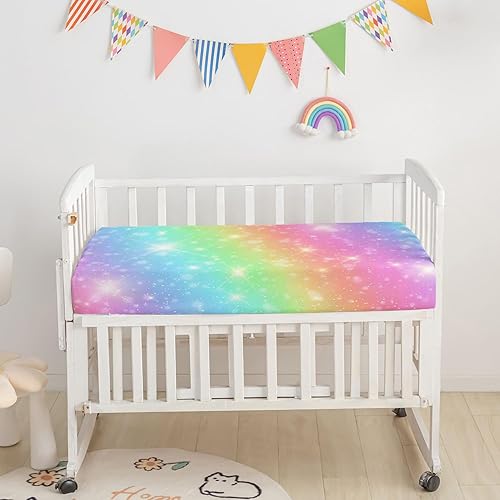 Miniatura 8 de Datura home Juego de ropa de cama para cuna, 3 piezas de ropa de cama para cuna con edredón, sábana de cuna y falda de cuna, ropa de cama de