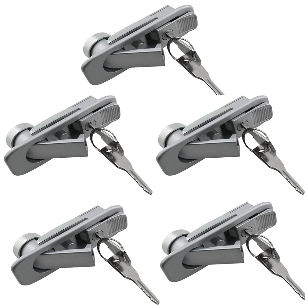 Electric Cabinet Panel Pop Up Lock Push Button Door Cam Lock Mechanical Door Instrument Cabinet Door Lock (5pcs)