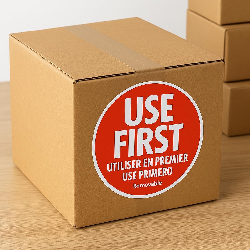 DREAM ART USE First Trilingual Removable Label 1.5 Inch Total 500 Labels Per Roll 3Roll : Office Products