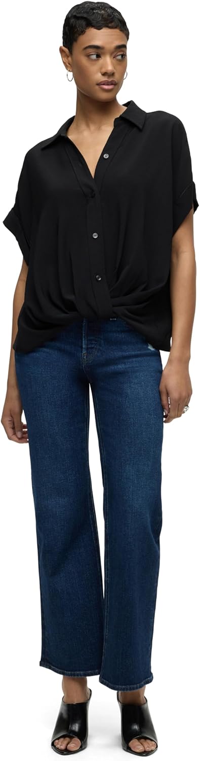 Hudson Women's Rosie High-Rise Wide Leg Ankle Jean - Image 6