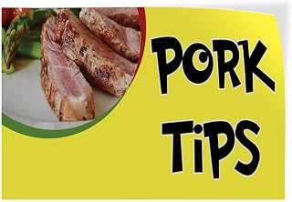 Decal Stickers Multiple Sizes Pork Tips Outdoor Advertising Printing A Industrial Vinyl Safety Sign Label Food & Beverage 7x5Inches