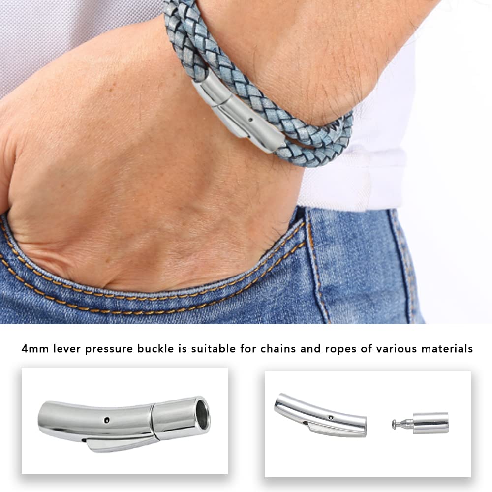 JIEDA Cordoncino di Cuoio Intrecciato per Realizzare Braccialetti in Pelle. Creazione di Gioielli con collane Rotonde in Corda di Filo di Cuoio