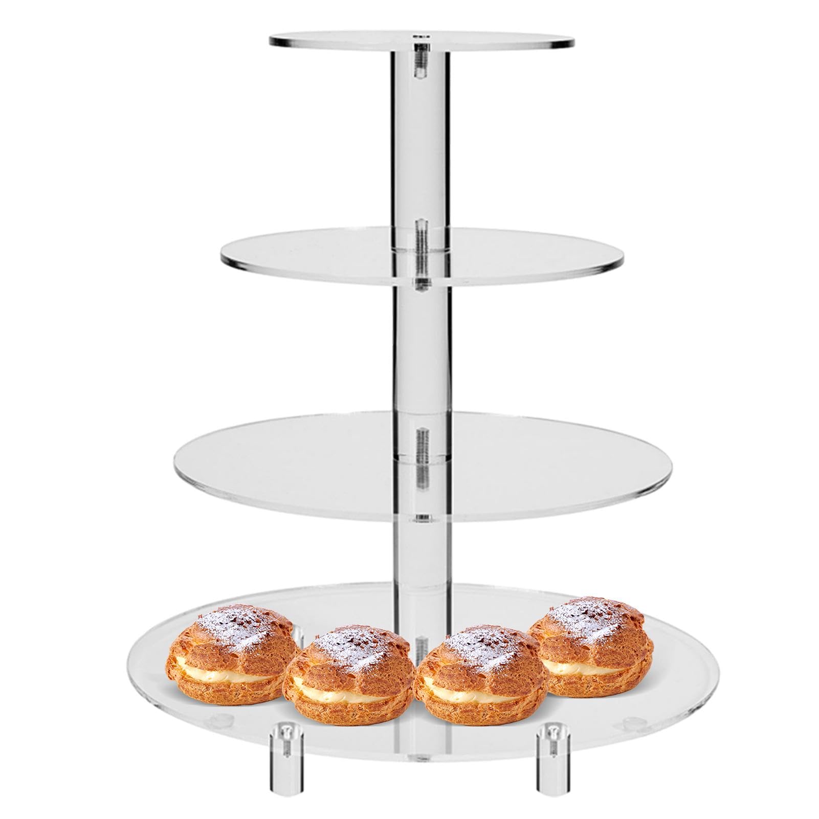 Soporte Acrílico Para Cupcakes Soporte para Tartas Estable, Antideslizante | Soporte Para Cupcakes Y Torre De Postres Para Días Festivos, Cumpleaños, y Bodas
