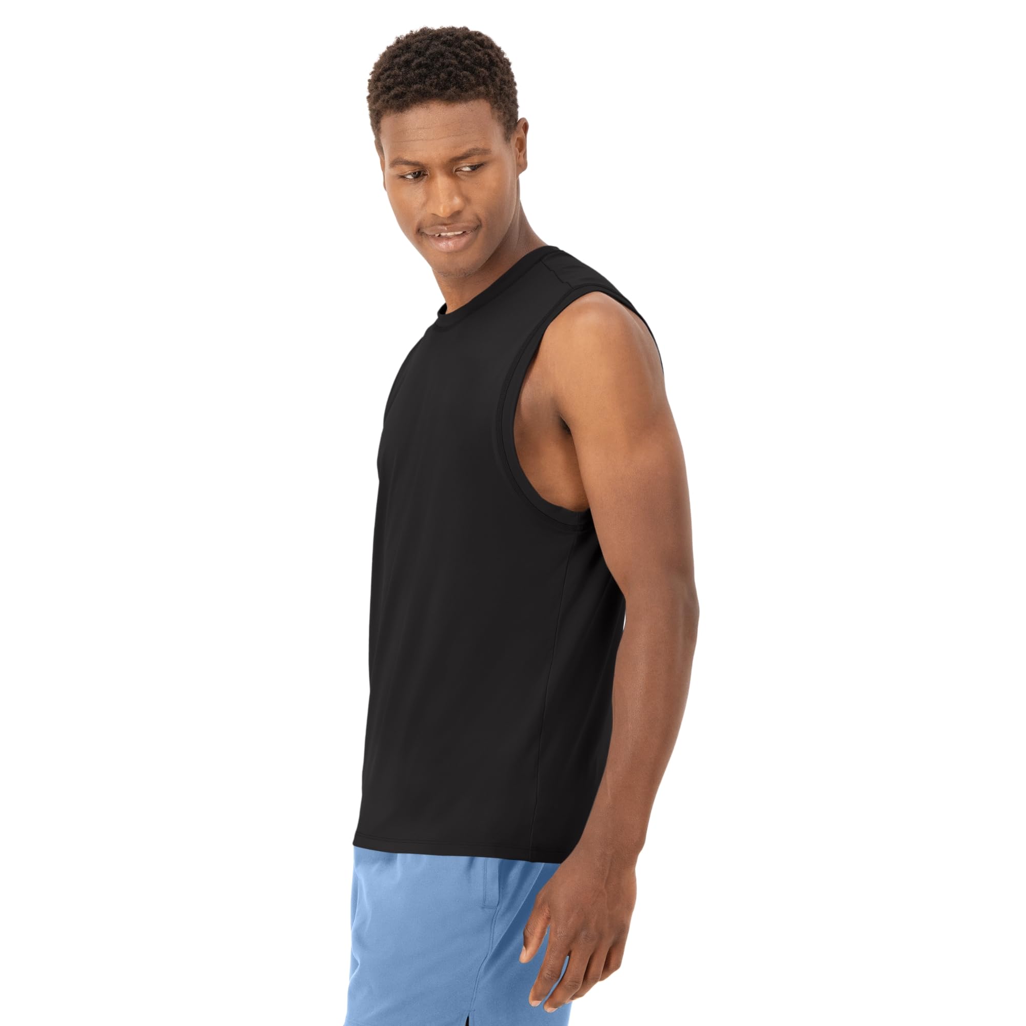 Hanes Męski tank top typu Moves Tank, Performance Tank Top, odprowadzający wilgoć 4-kierunkowy tank top dla mężczyzn, 4-kierunkowy stretch (1 opakowanie)